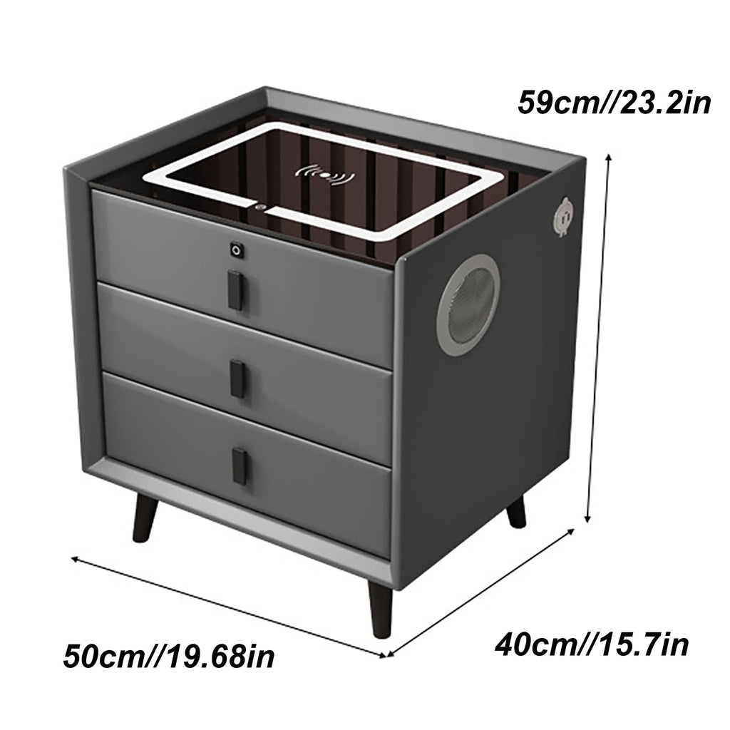 3-Color LED Nightstand with Wireless Charging Station and USB Q3777