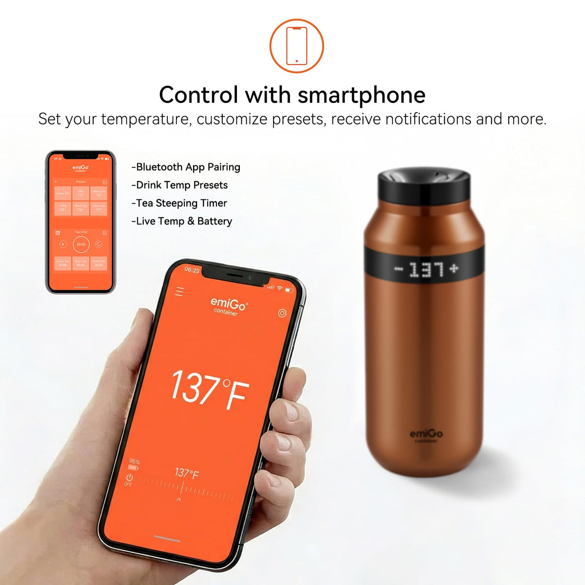 12 oz App Ctrl Heated Mug U3809