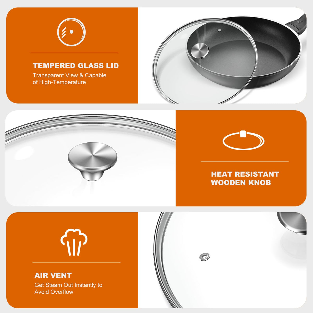 11 inch Tempered Glass Lid W55711