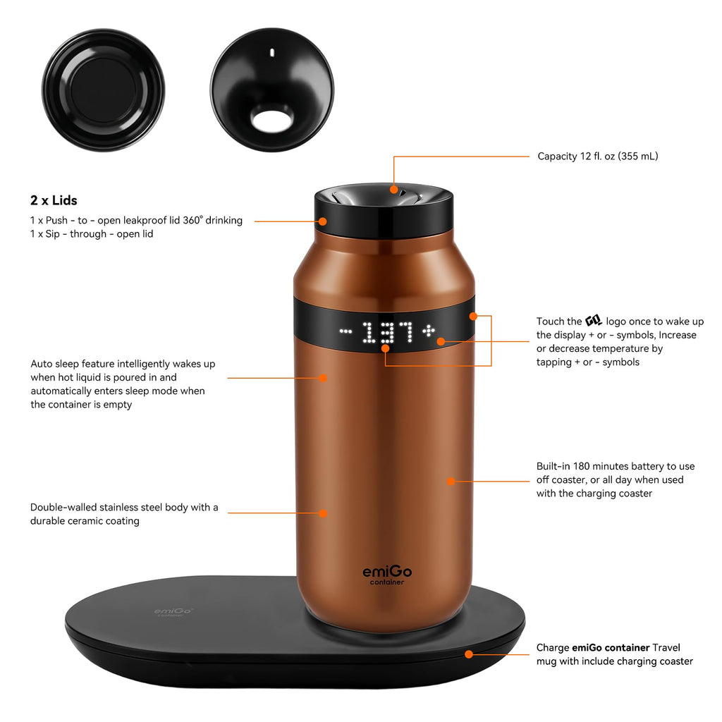 12 oz App Ctrl Heated Mug U3809