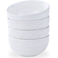 40 OZ Ceramic Bowls Set of 4, 6.7 Inch White T408626