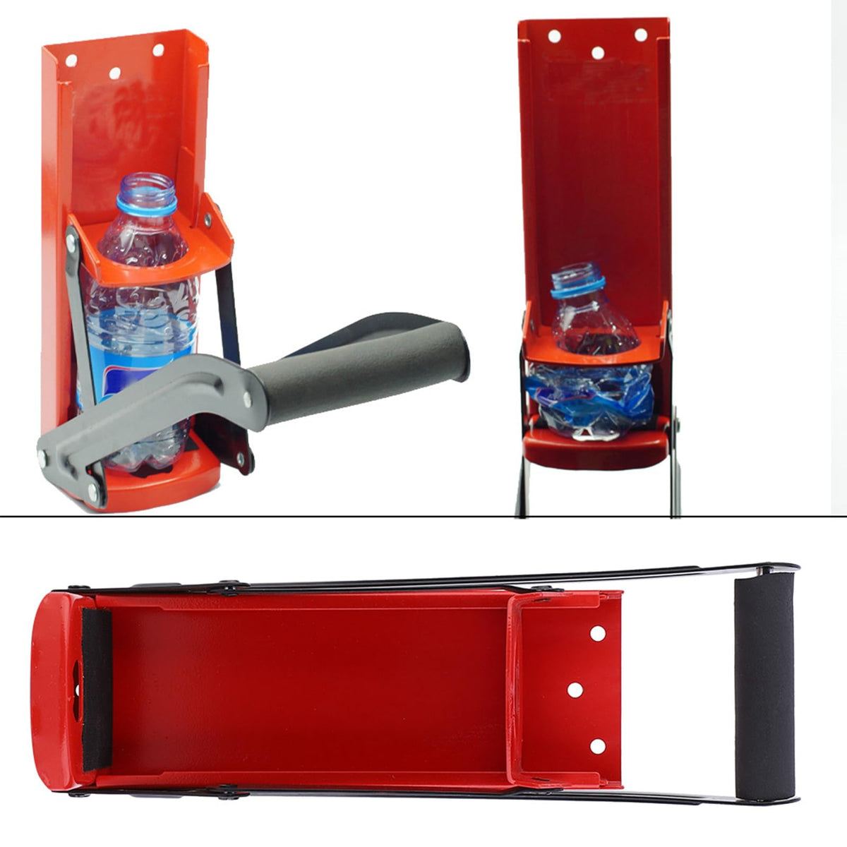 16oz Heavy Duty Steel Can Crusher with Rubber Handle Q873