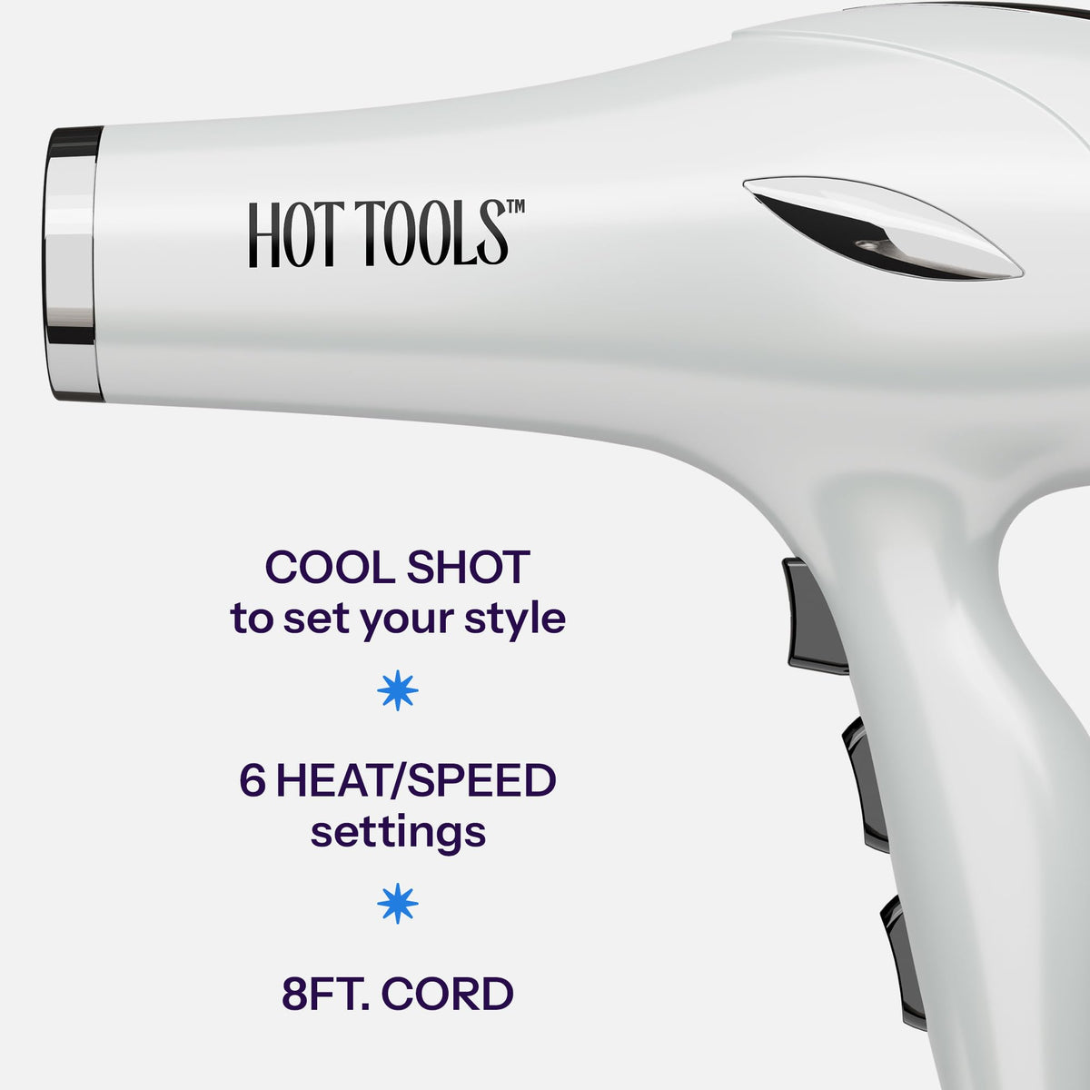 1875 Watt White Ceramic Hair Dryer U6032