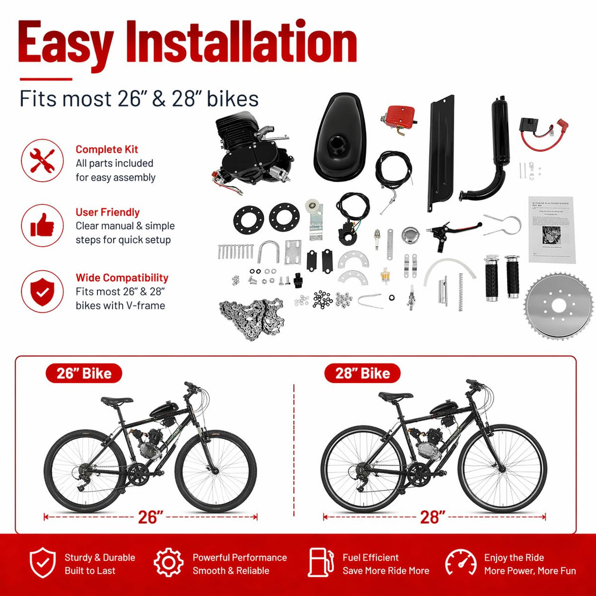 110CC 2 Stroke Bicycle Engine Kit with CDI System N232883