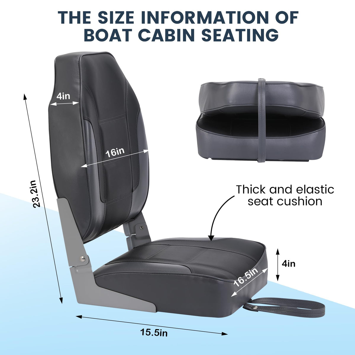 2 Pack High Back Folding Boat Seats L199994