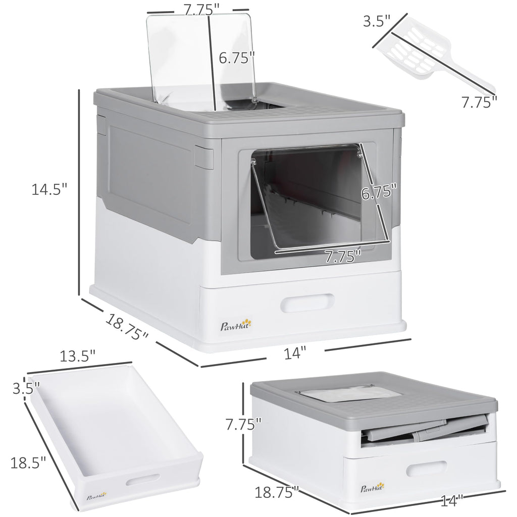 Fully Enclosed Cat Litter Box with Scoop X18632