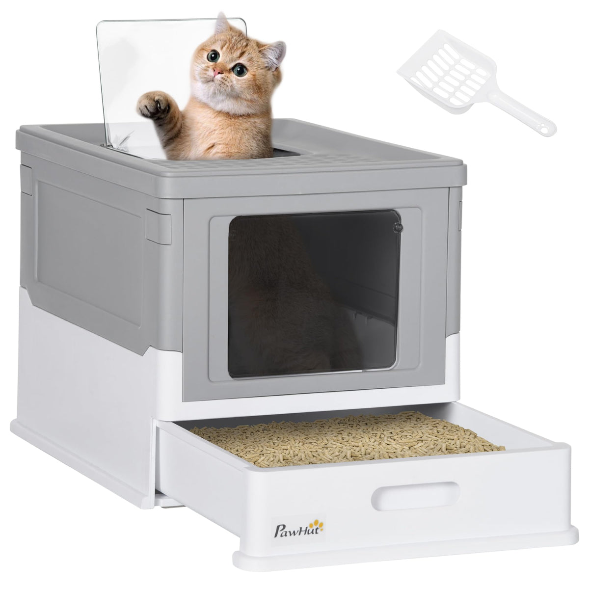 Fully Enclosed Cat Litter Box with Scoop X18632