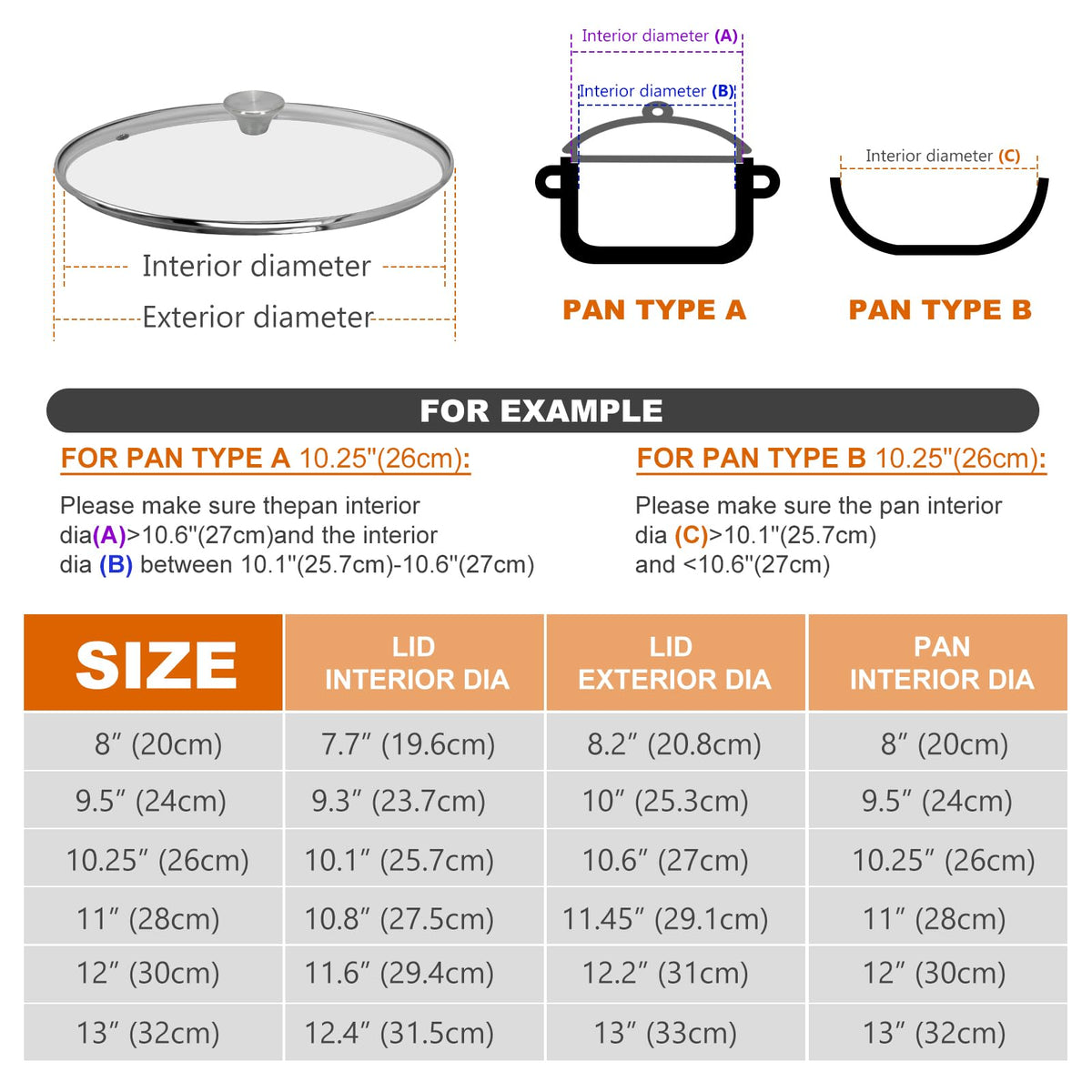 11 inch Tempered Glass Lid W55711