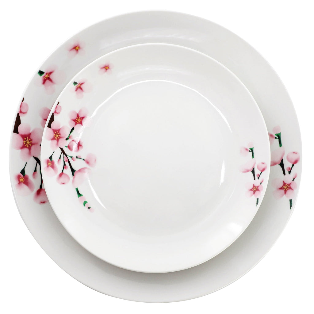 12 Piece Porcelain Dinnerware Set, Service for 4 W25713