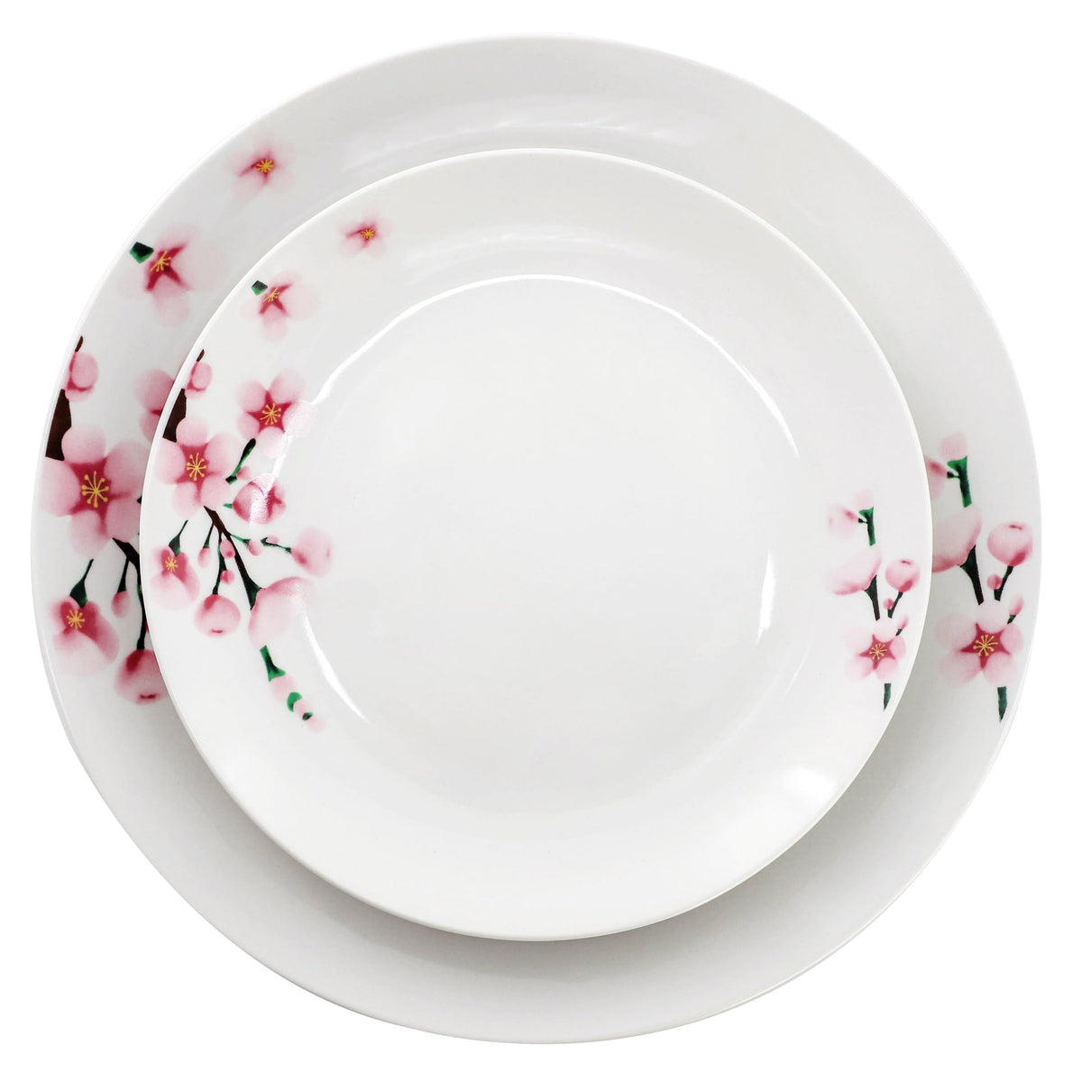 12 Piece Porcelain Dinnerware Set, Service for 4 W25713