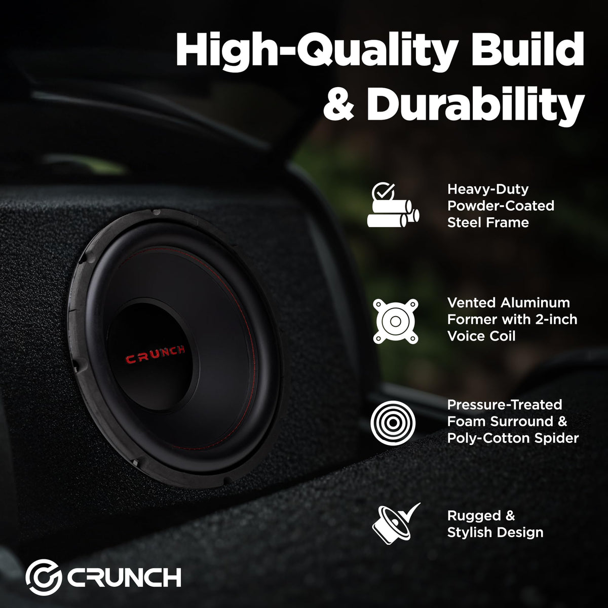 12 Inch 800 Watt 4 Ohm Dual Voice Coil Car Subwoofer Z702