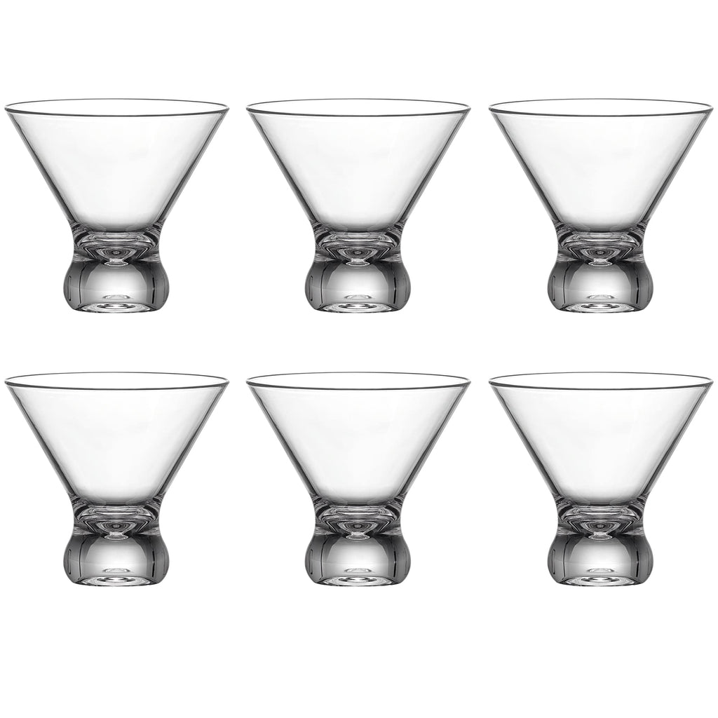 10-Ounce Plastic Stemless Martini Glasses Set of 6 K24544