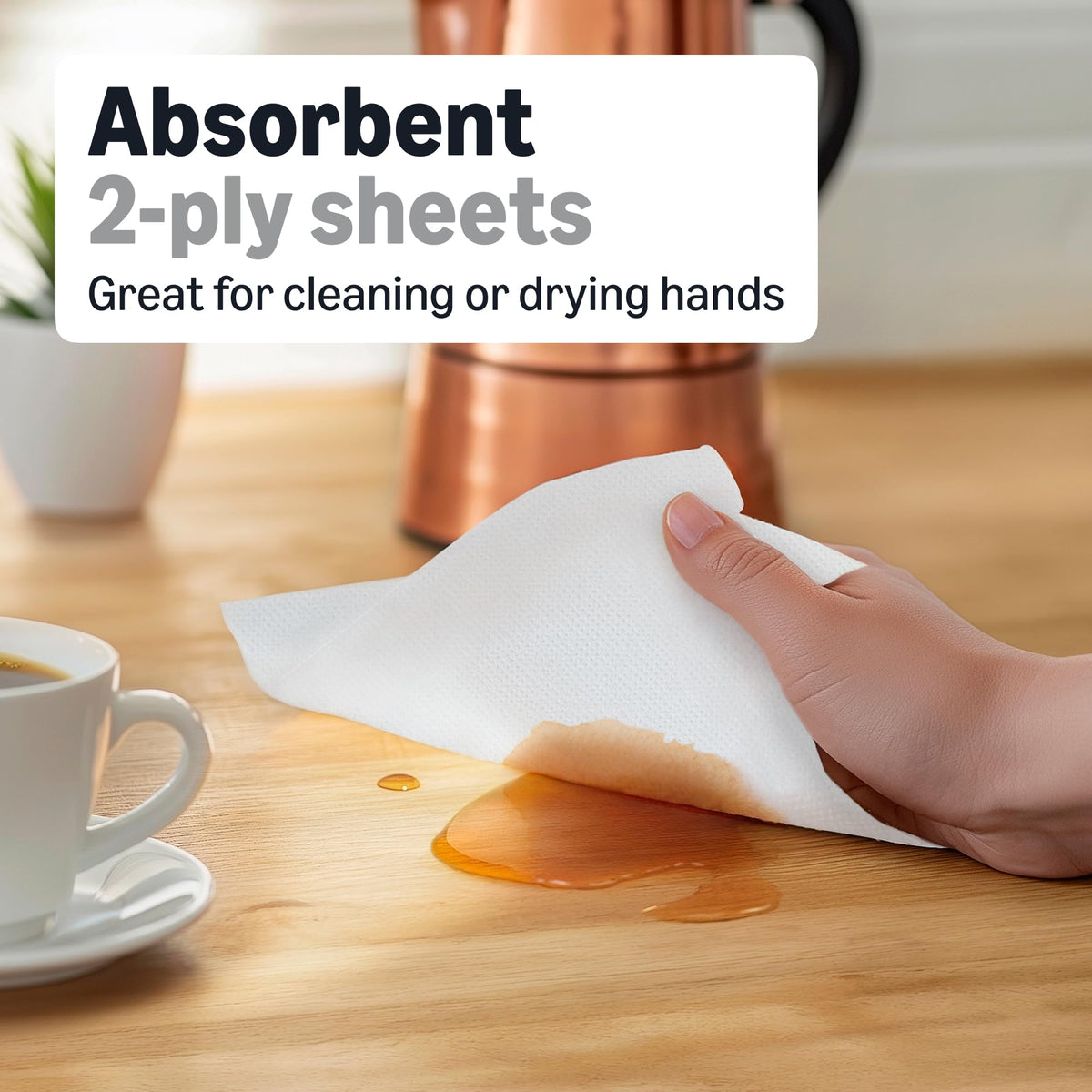2-Ply White Paper Towels, 6 Rolls X591