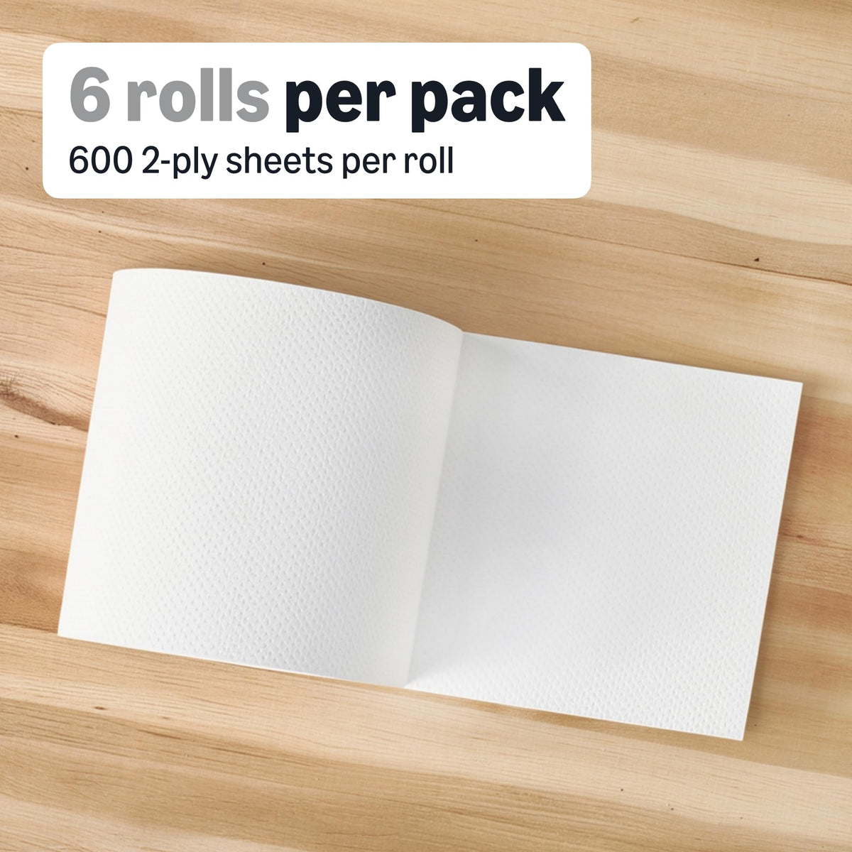 2-Ply White Paper Towels, 6 Rolls X591