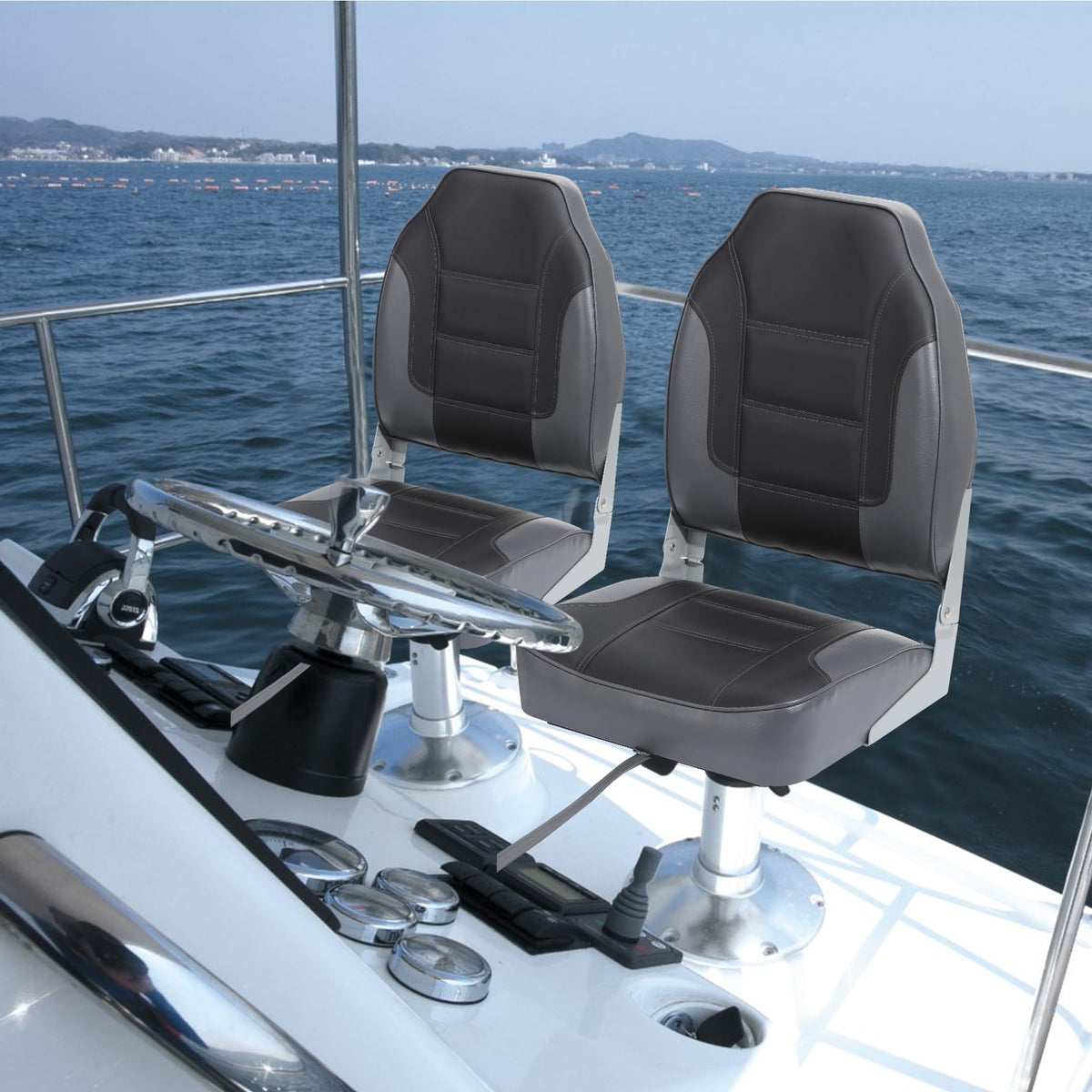2 Pack High Back Folding Boat Seats L199994