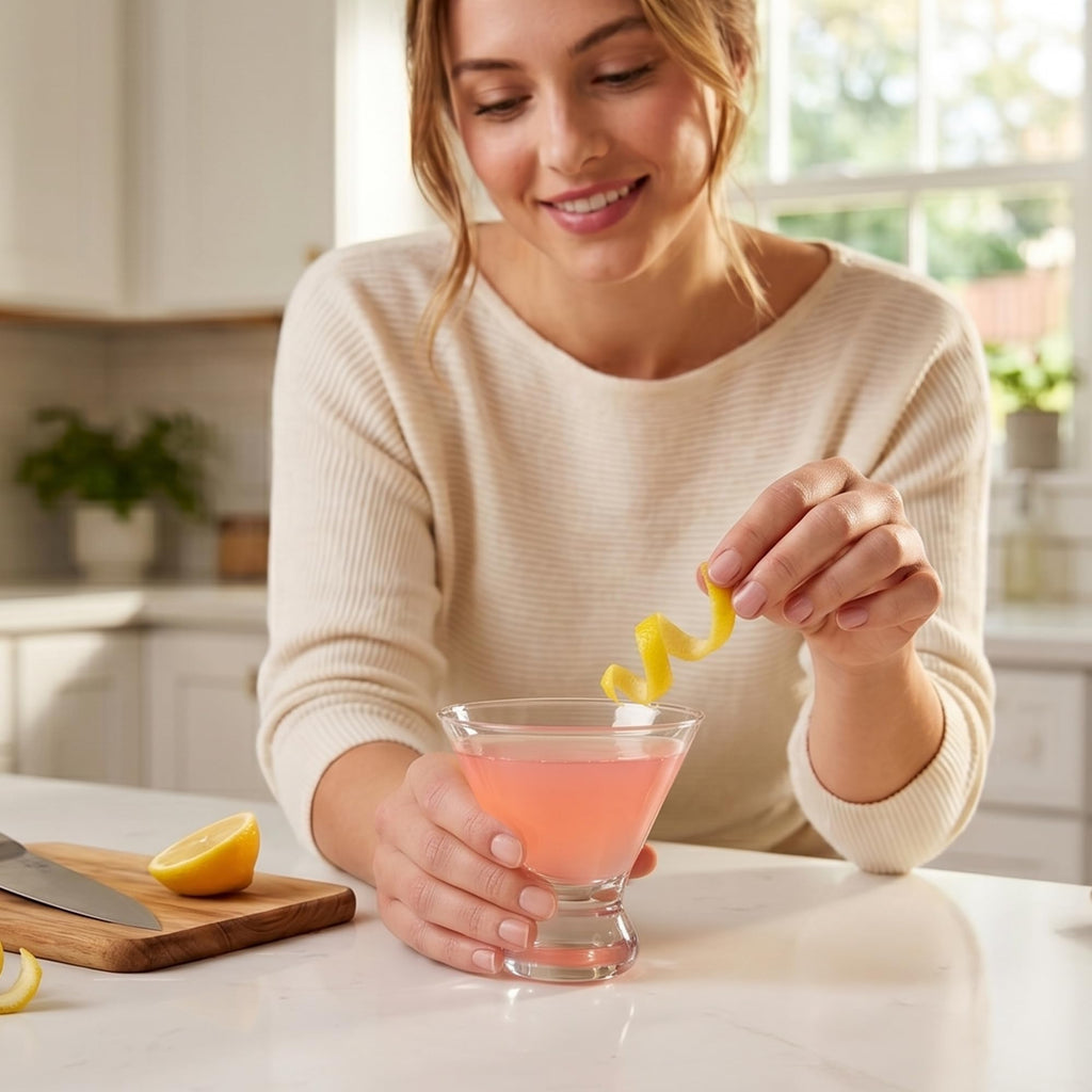 10-Ounce Plastic Stemless Martini Glasses Set of 6 K24544