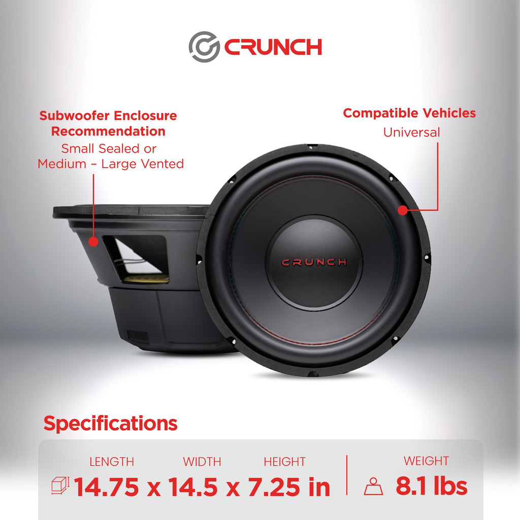 12 Inch 800 Watt 4 Ohm Dual Voice Coil Car Subwoofer Z702