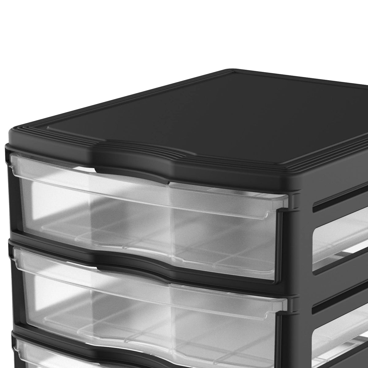 3 Pack 3 Drawer White Stackable Storage Organizer W514