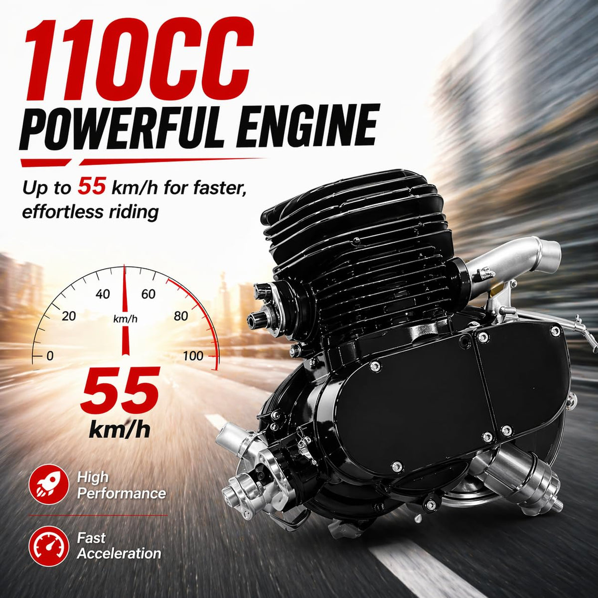 110CC 2 Stroke Bicycle Engine Kit with CDI System N232883