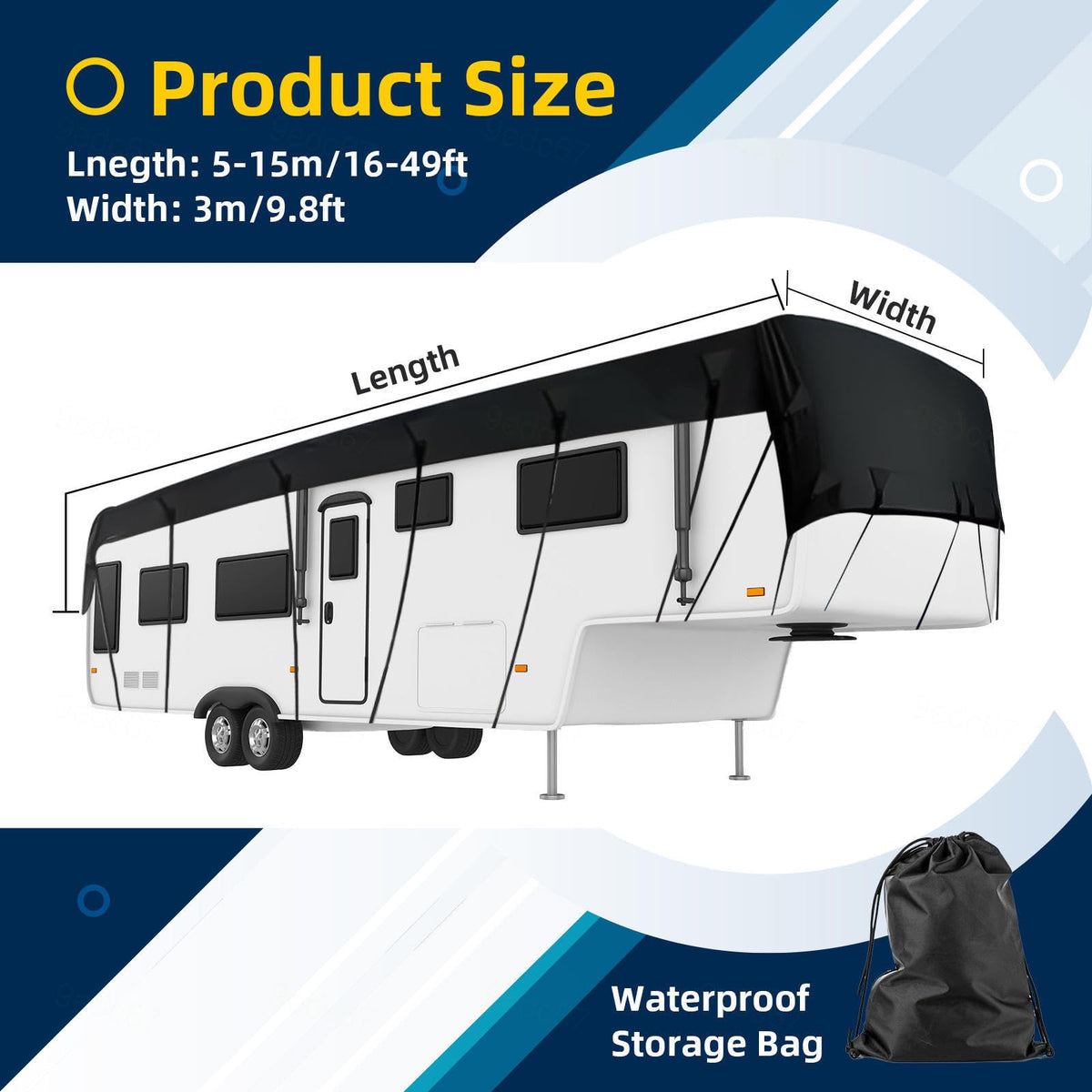 12-42 ft Travel Trailer RV Cover F806332