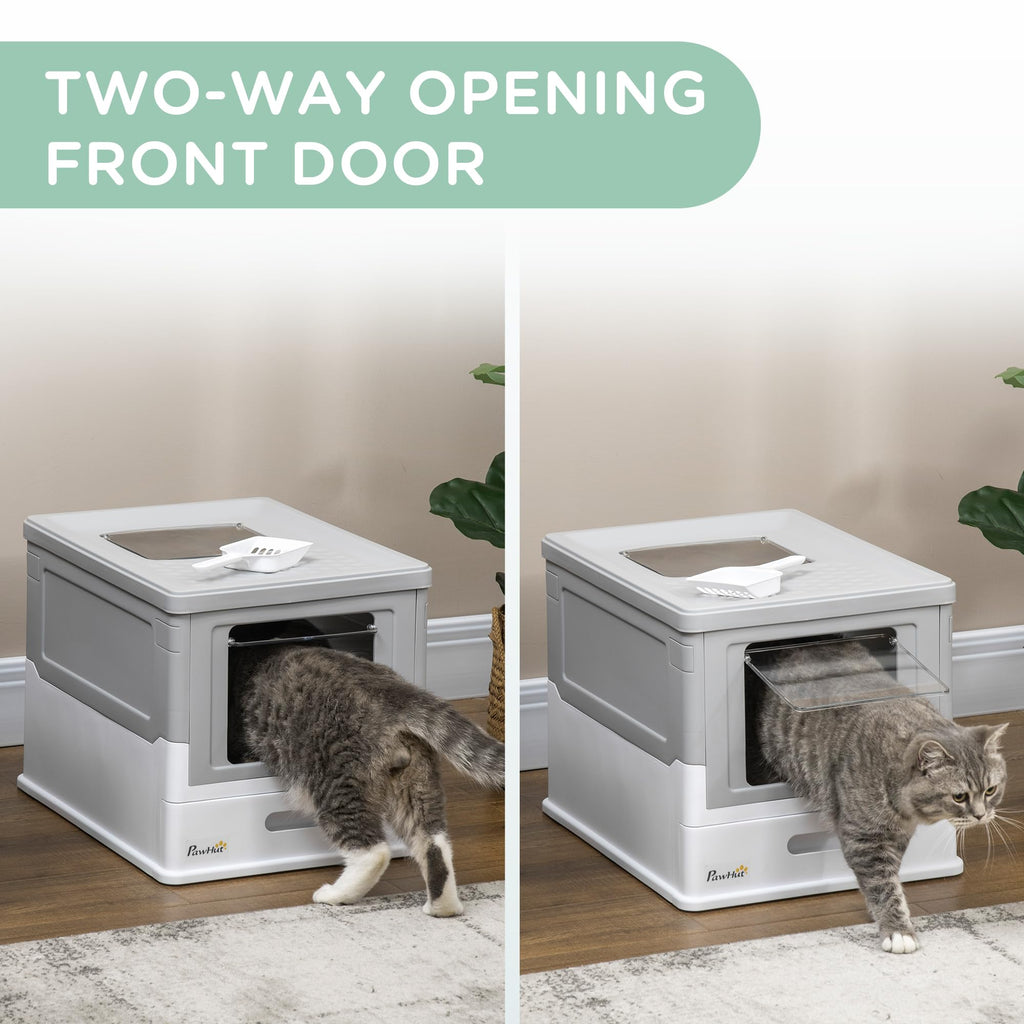 Fully Enclosed Cat Litter Box with Scoop X18632