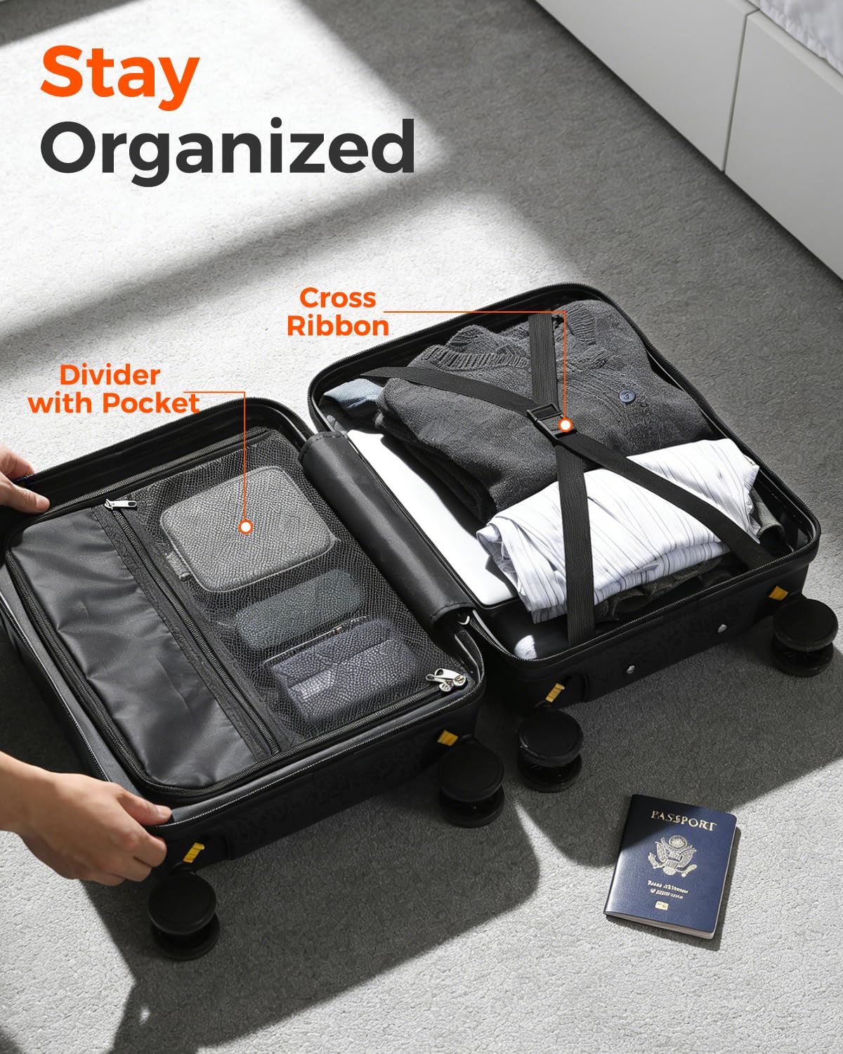 16 Inch Underseat Carry On Luggage Y14659