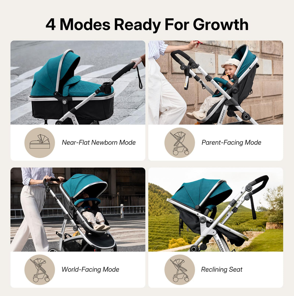 2-in-1 Reversible Baby Stroller H4429