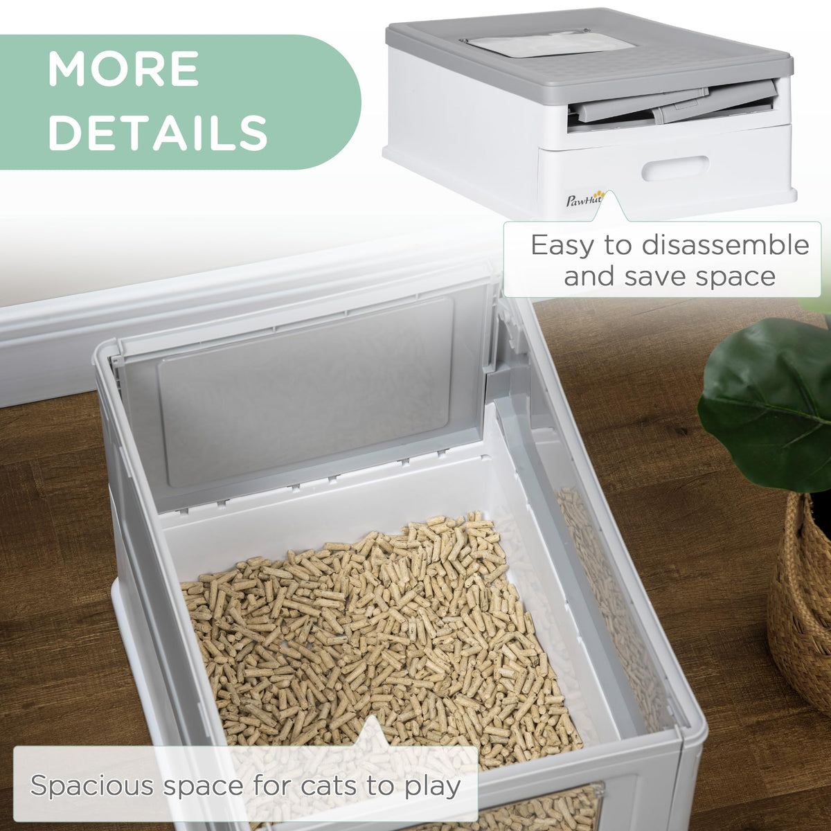 Fully Enclosed Cat Litter Box with Scoop X18632