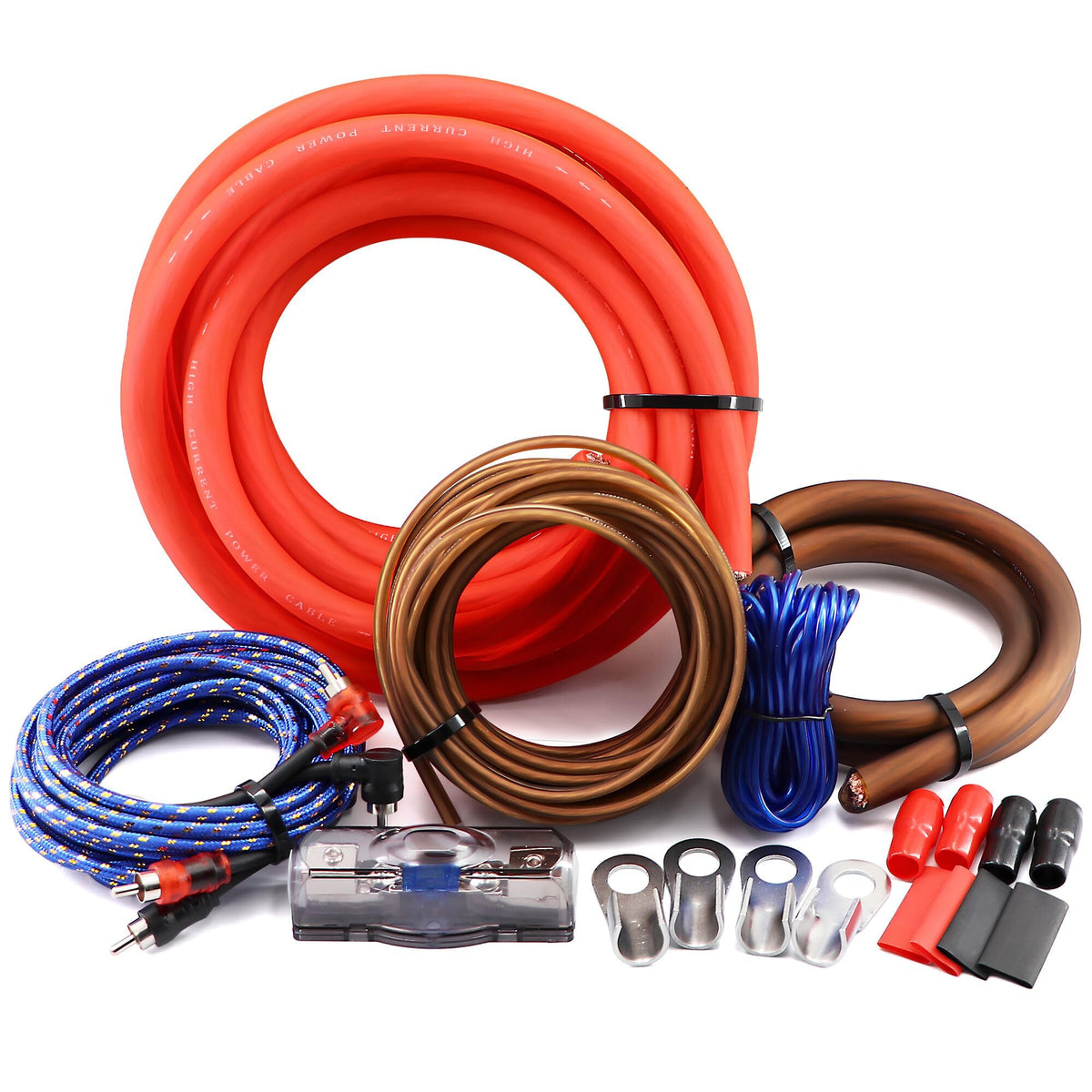 0 Gauge 3000W Amp Wiring Kit with 100A AGU Fuse M386757