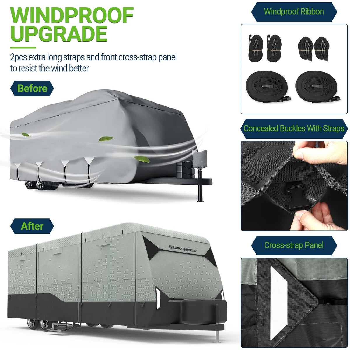 14-16 ft Waterproof Travel Trailer Cover Y533635