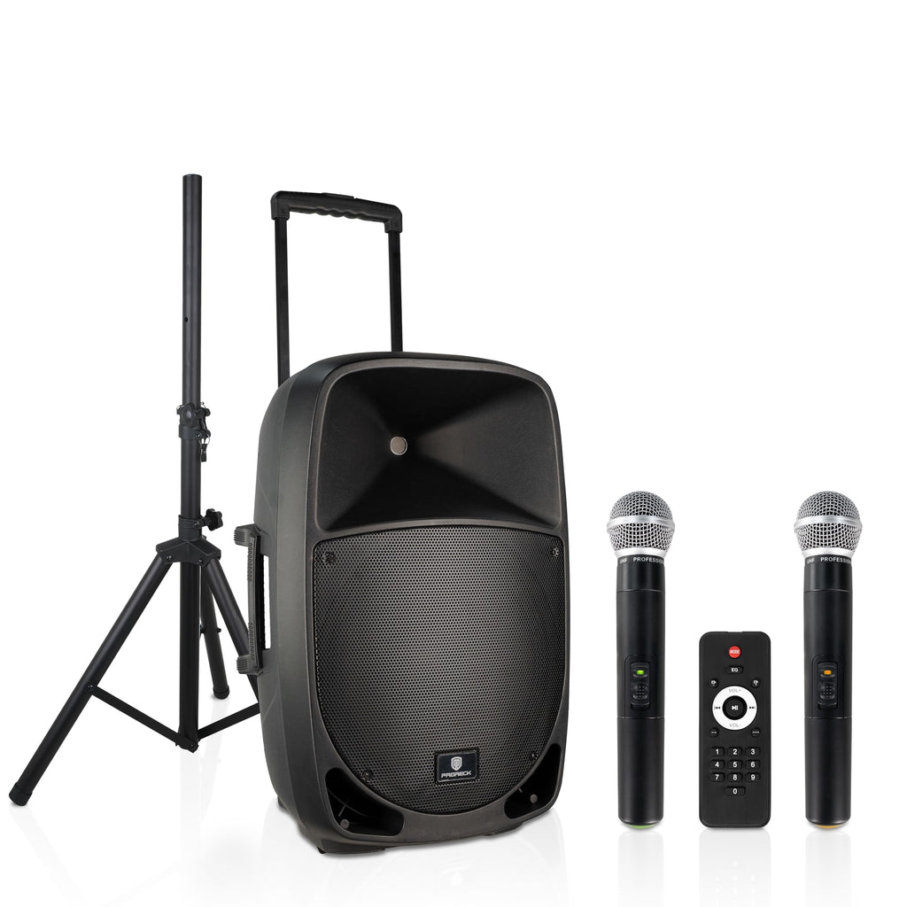 1600W 2-Way Rechargeable Powered PA Speaker System with Bluetooth P73358