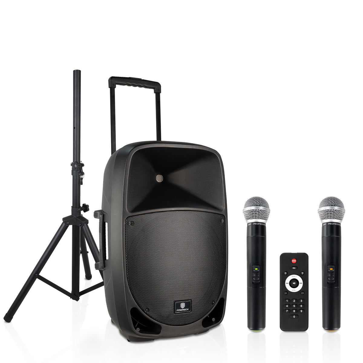 1600W 2-Way Rechargeable Powered PA Speaker System with Bluetooth P73358