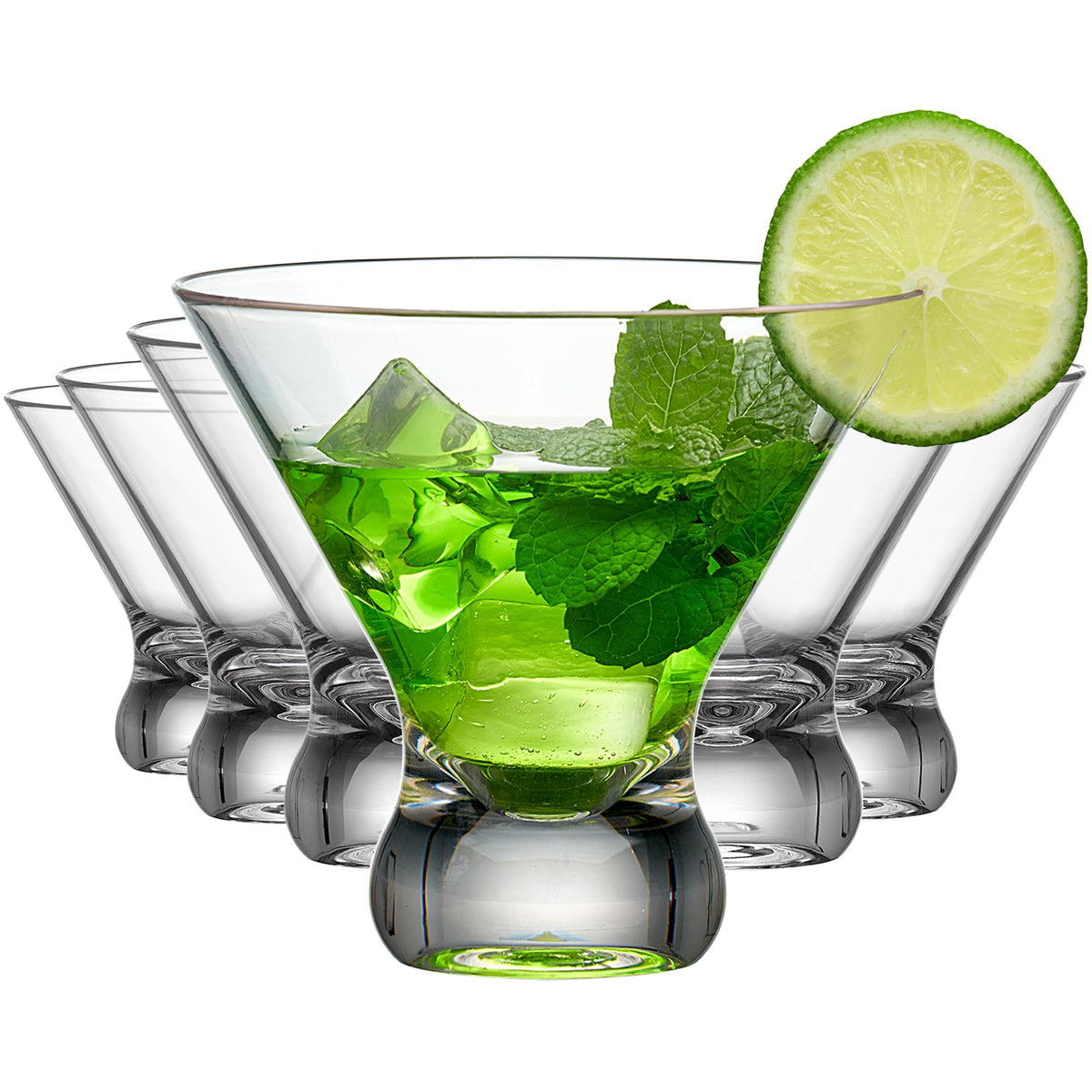 10-Ounce Plastic Stemless Martini Glasses Set of 6 K24544