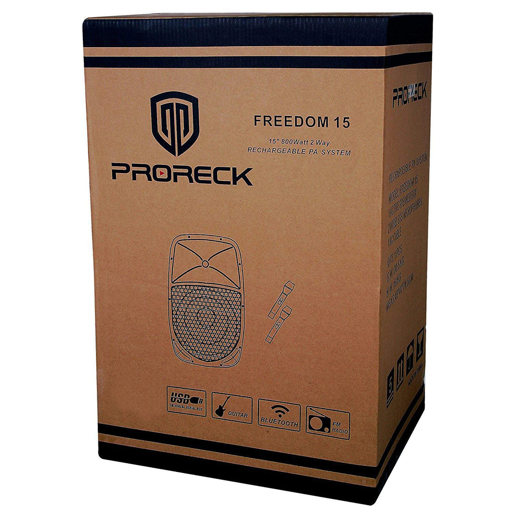 1600W 2-Way Rechargeable Powered PA Speaker System with Bluetooth P73358